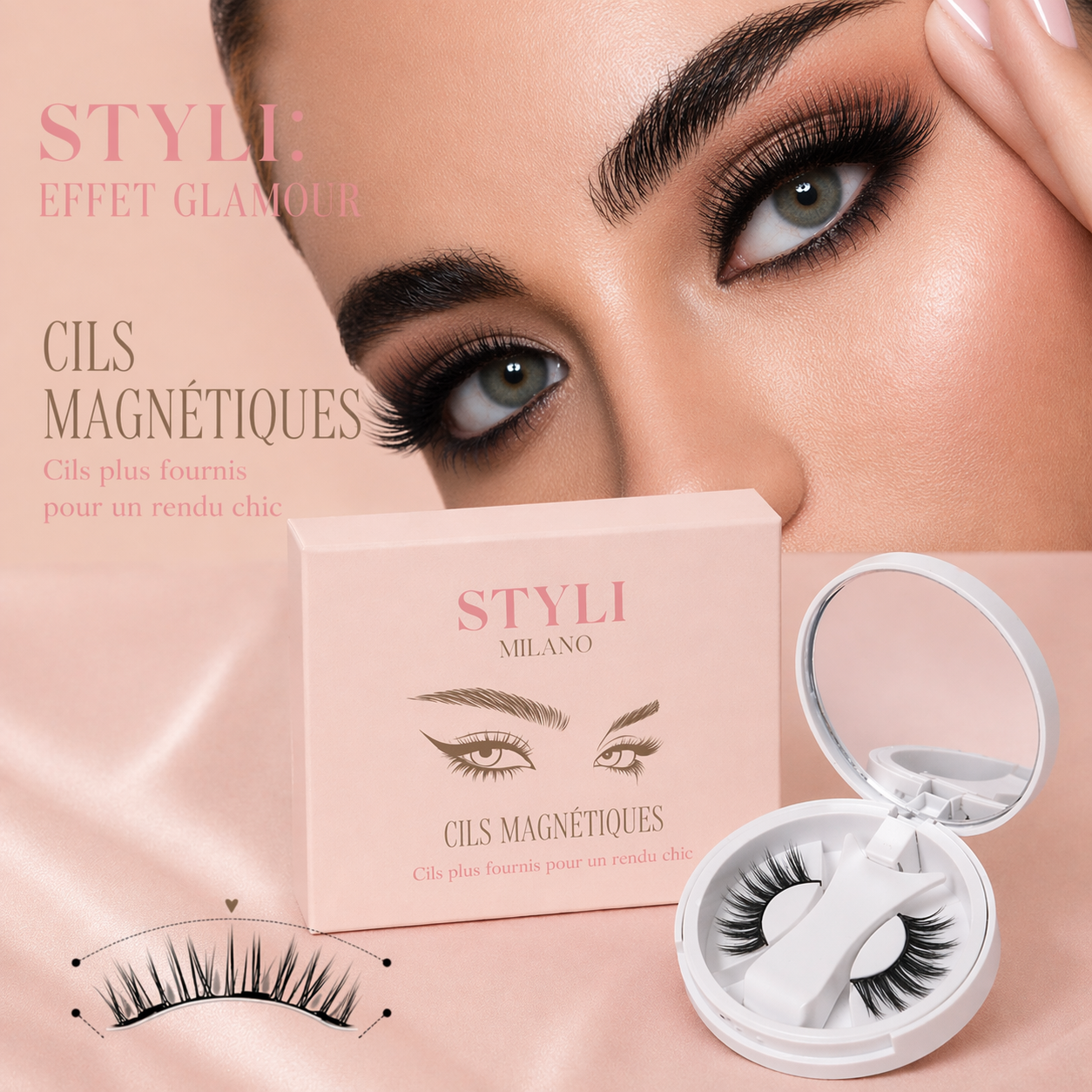 Magnetic Eyelashes with Magnetic Applicator