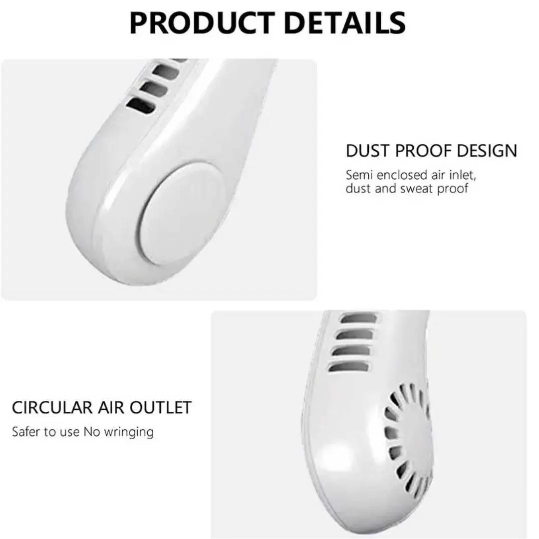 Portable Bladeless Hanging Neck Fan - (IMPORTED)