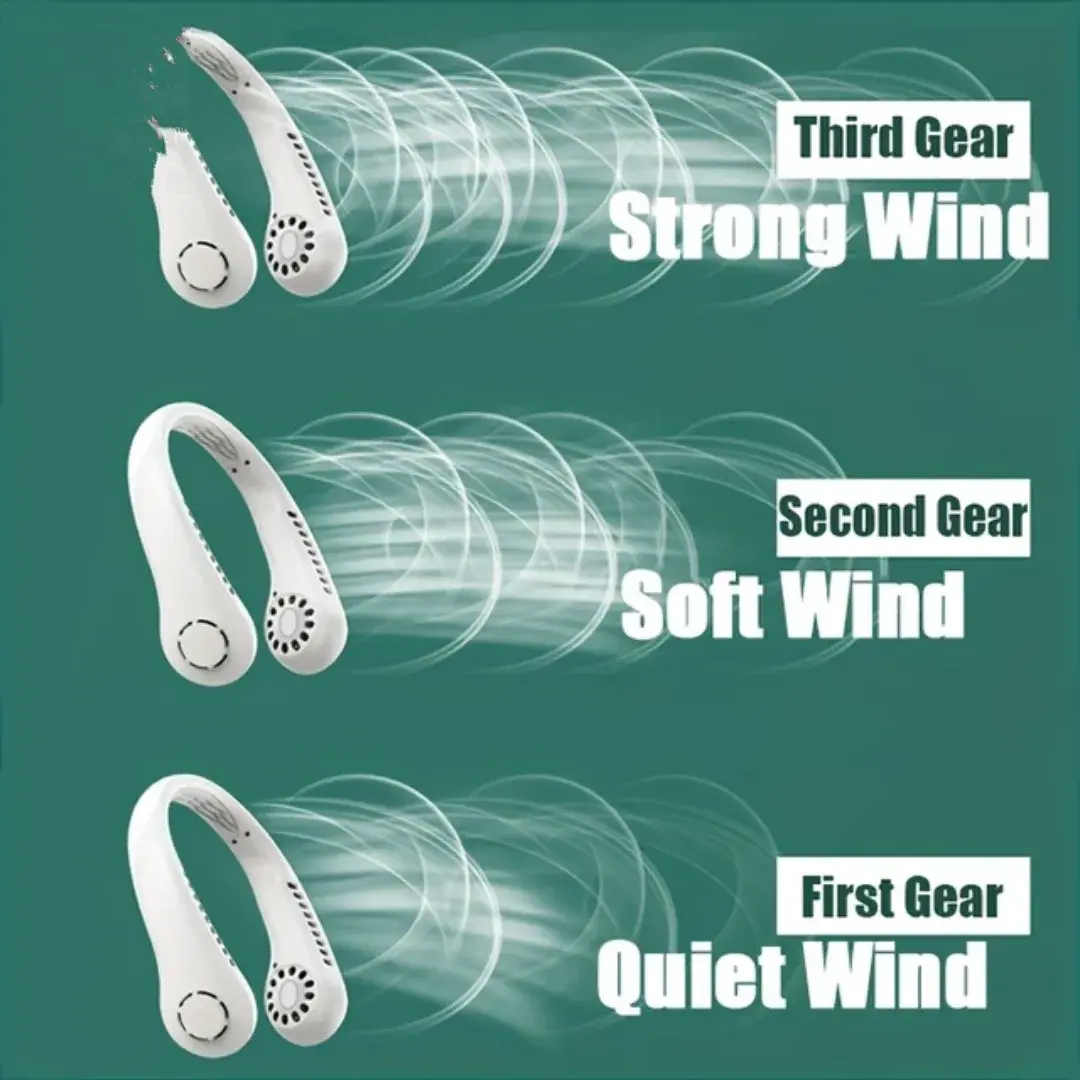 Portable Bladeless Hanging Neck Fan - (IMPORTED)