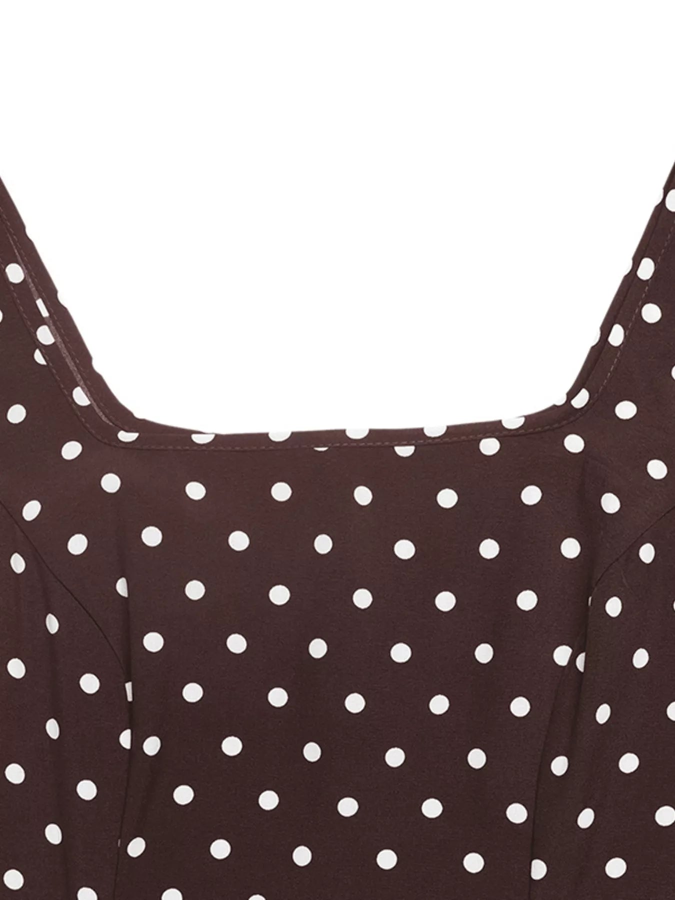 Coffee Brown Polka Dot Sleeveless Maxi Dress | Flowy Summer Vacation Long Dress