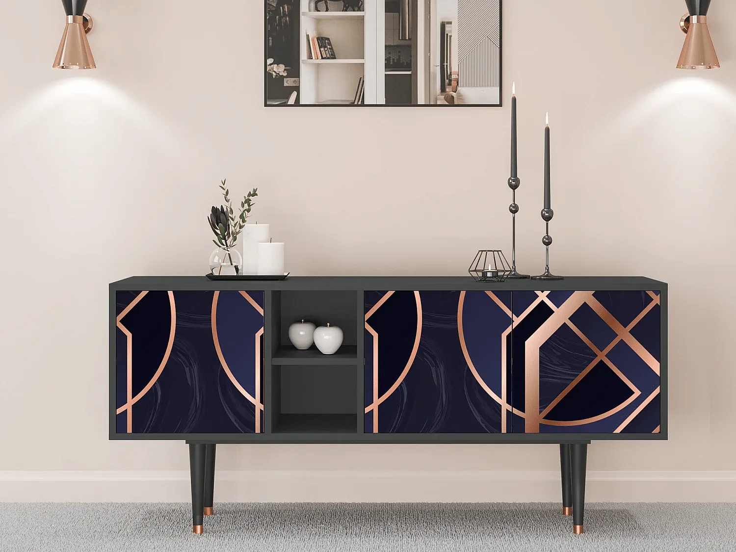 Wohnzimmer und Flur,Wohnzimmermöbel,TV-Board-livavito.com