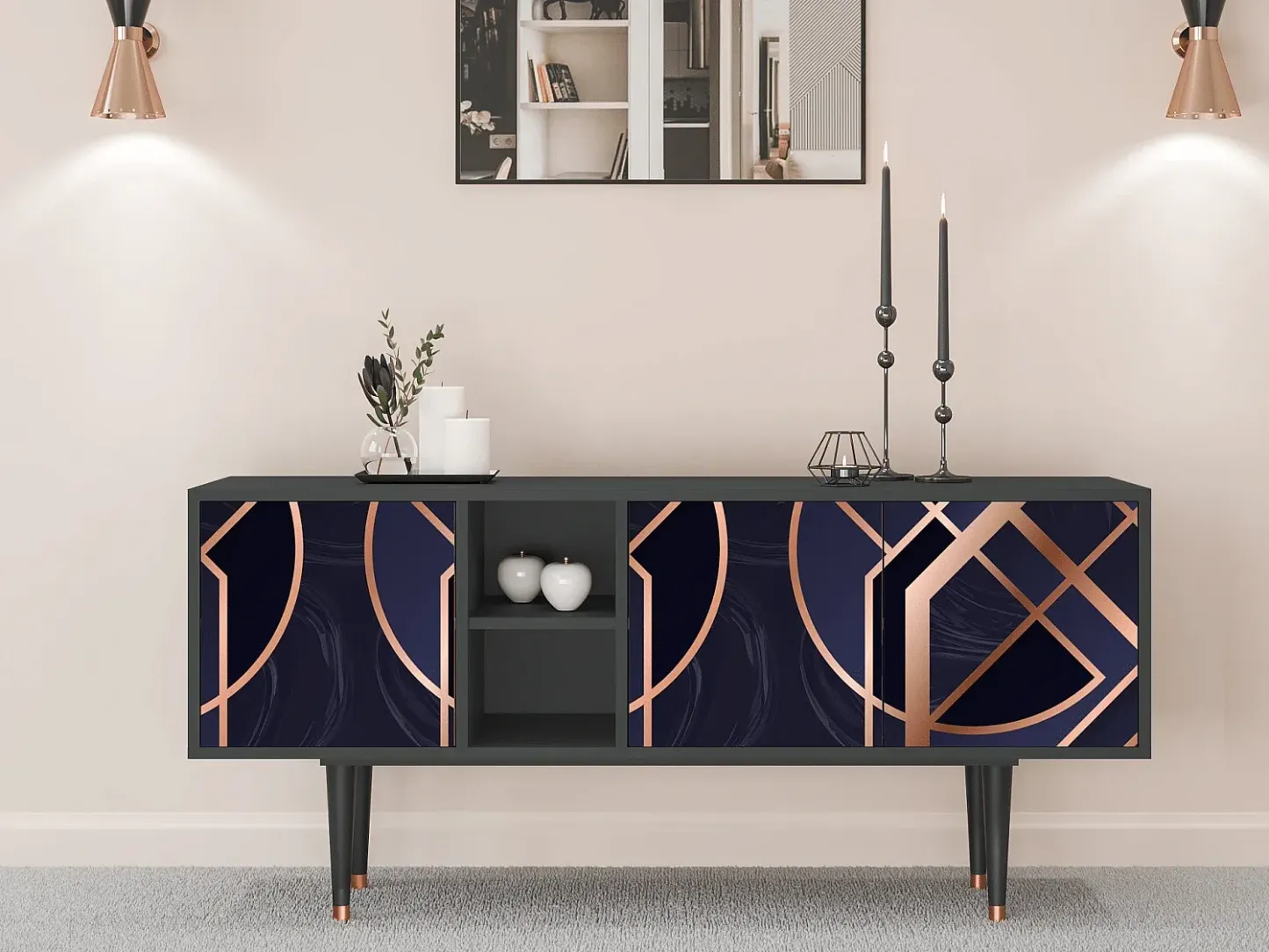 Wohnzimmer und Flur,Wohnzimmermöbel,TV-Board-livavito.com