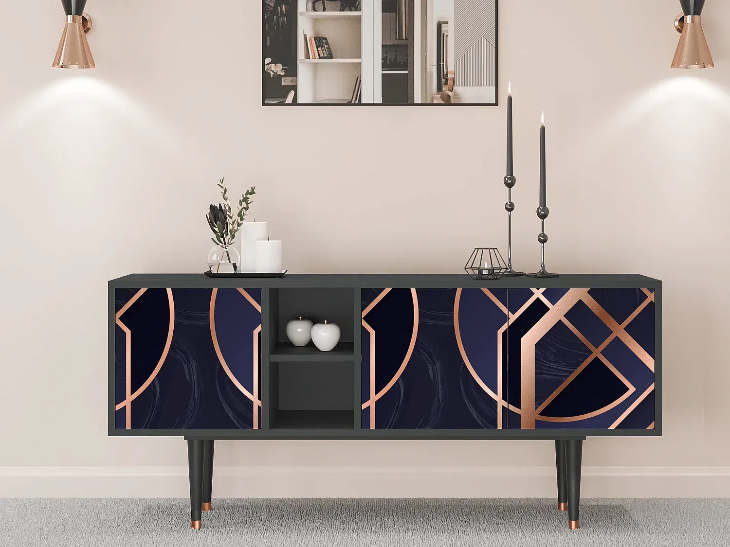 Wohnzimmer und Flur,Wohnzimmermöbel,TV-Board-livavito.com
