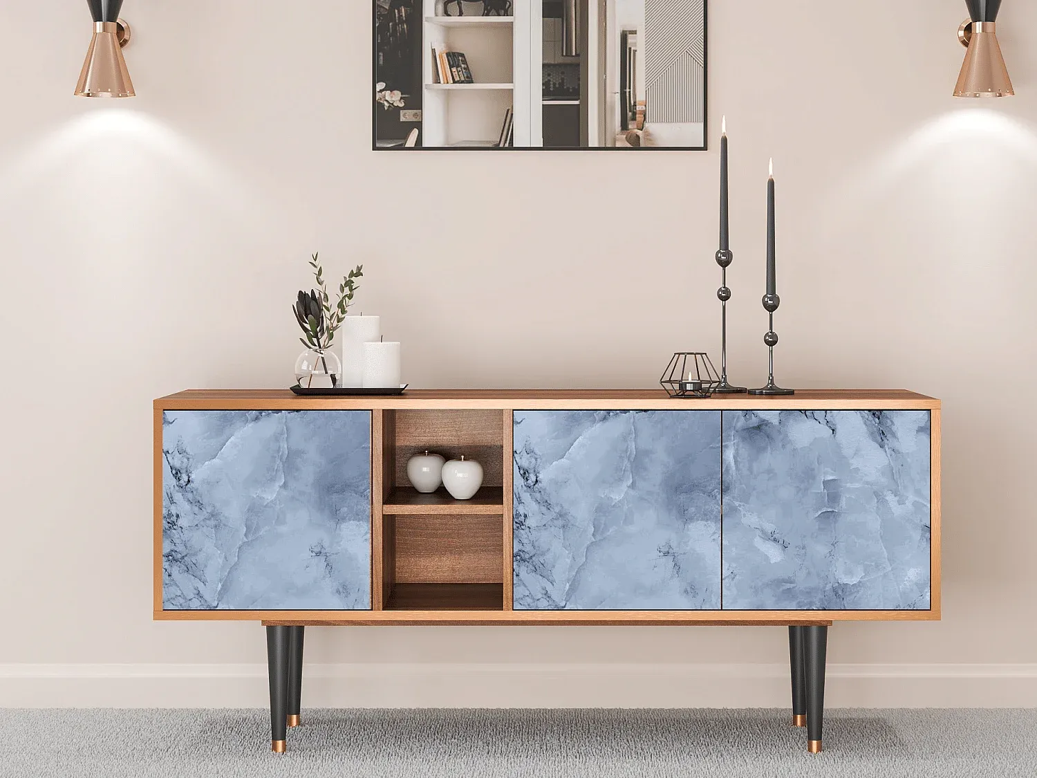Wohnzimmer und Flur,Wohnzimmermöbel,TV-Board-livavito.com