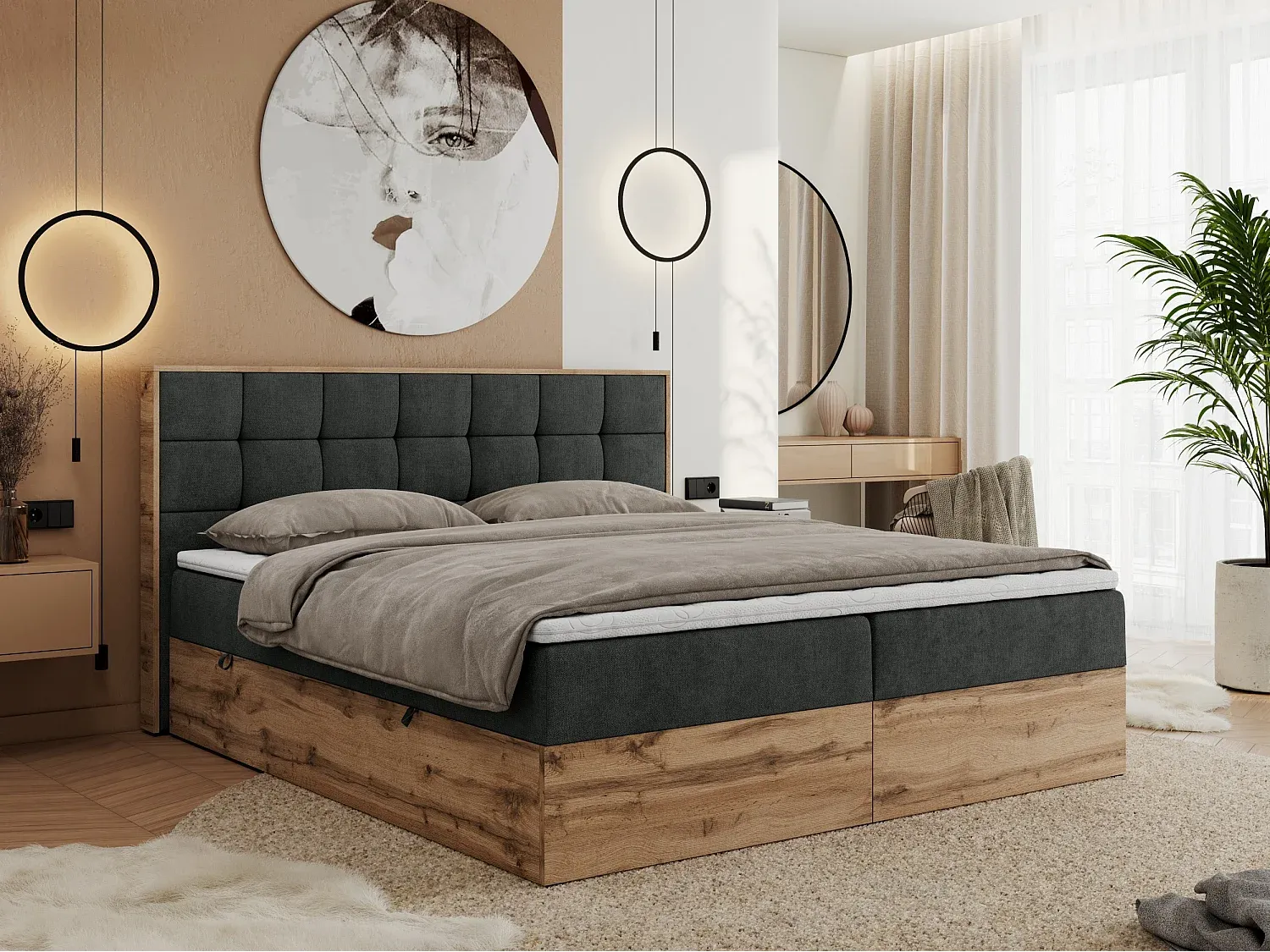 Schlafzimmer,Bereich Bett,Boxspringbett-livavito.com
