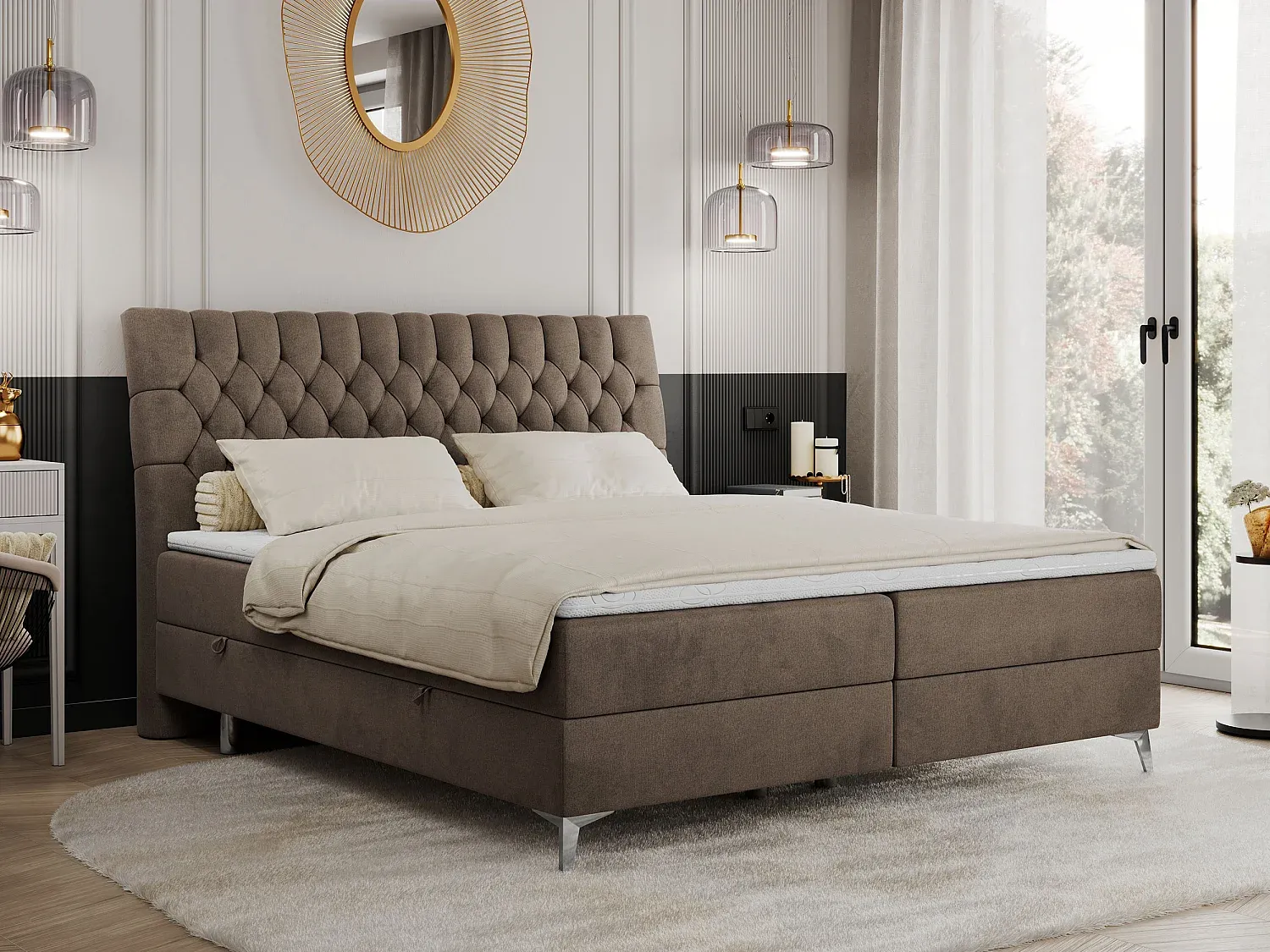 Schlafzimmer,Bereich Bett,Boxspringbett-livavito.com