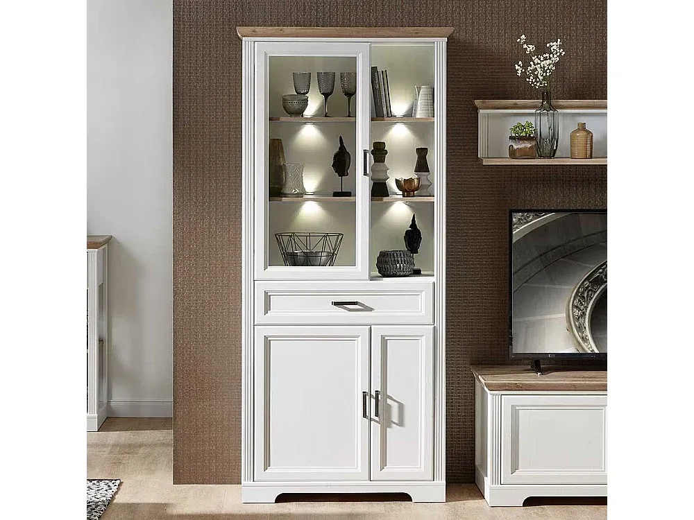 Wohnzimmer und Flur,Wohnzimmermöbel,Vitrinenschrank-livavito.com