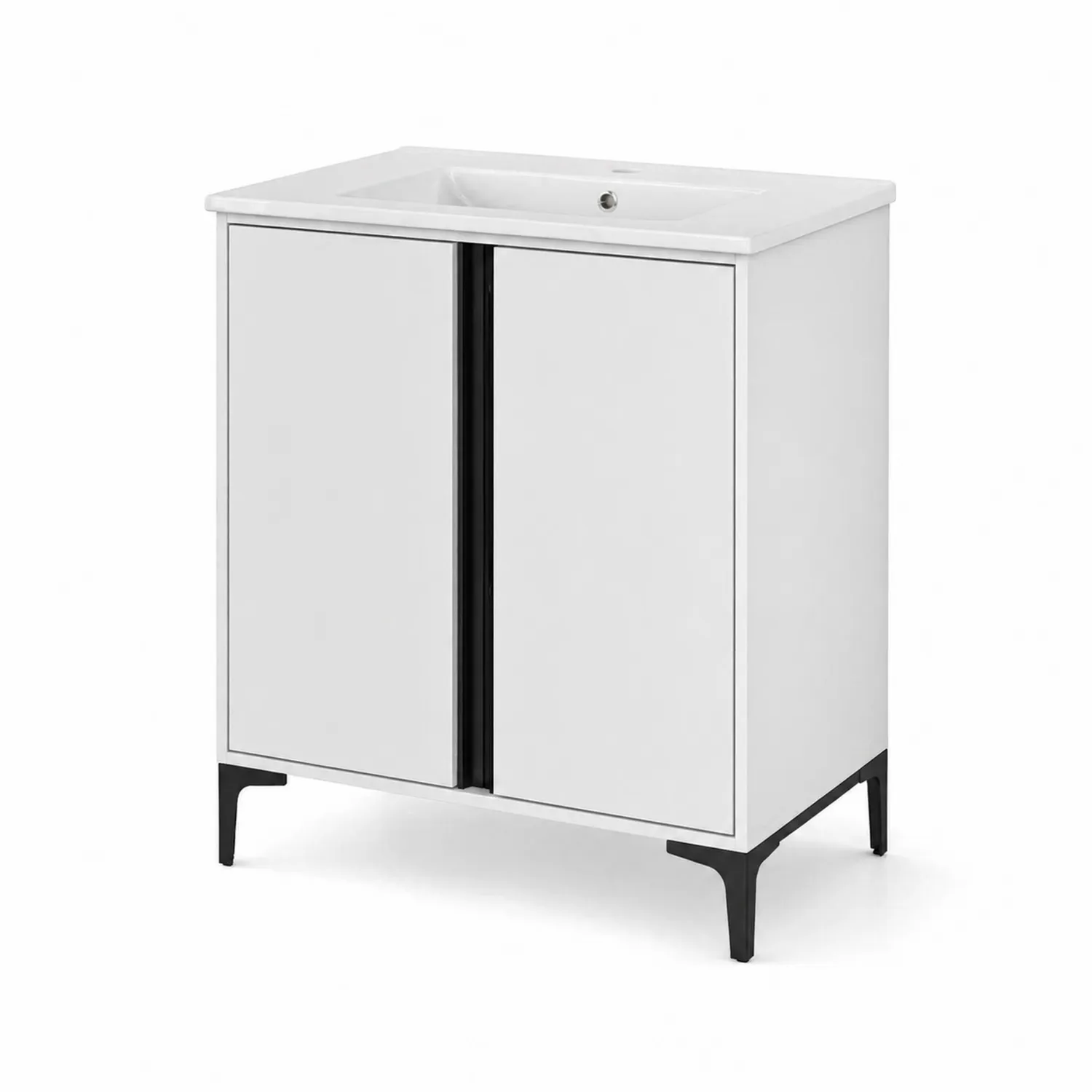 Szafka łazienkowa z MDF z blatem ceramicznym