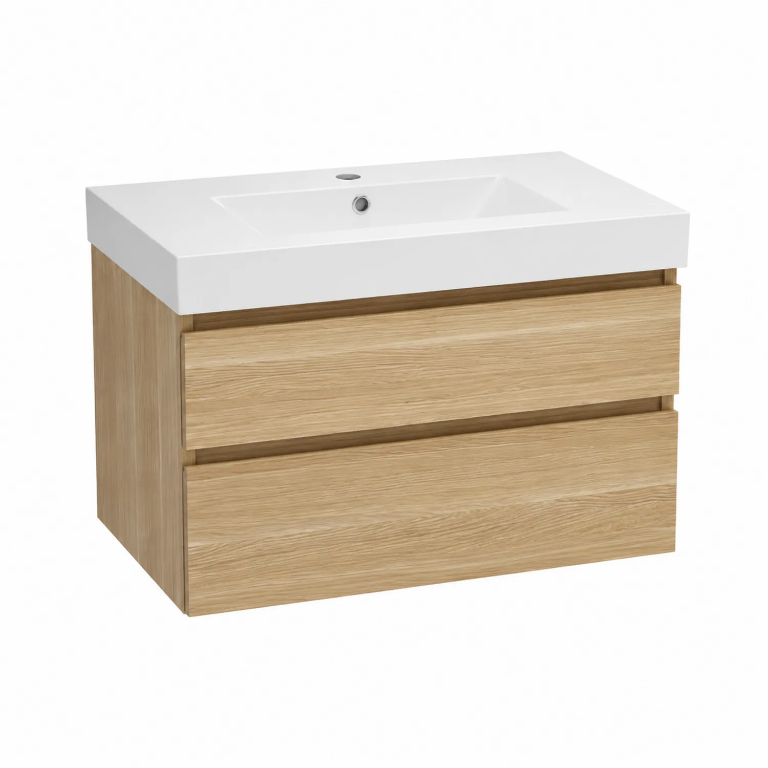 Szafka pod umywalkę drewniana z blatem ceramicznym 80x50x45 cm