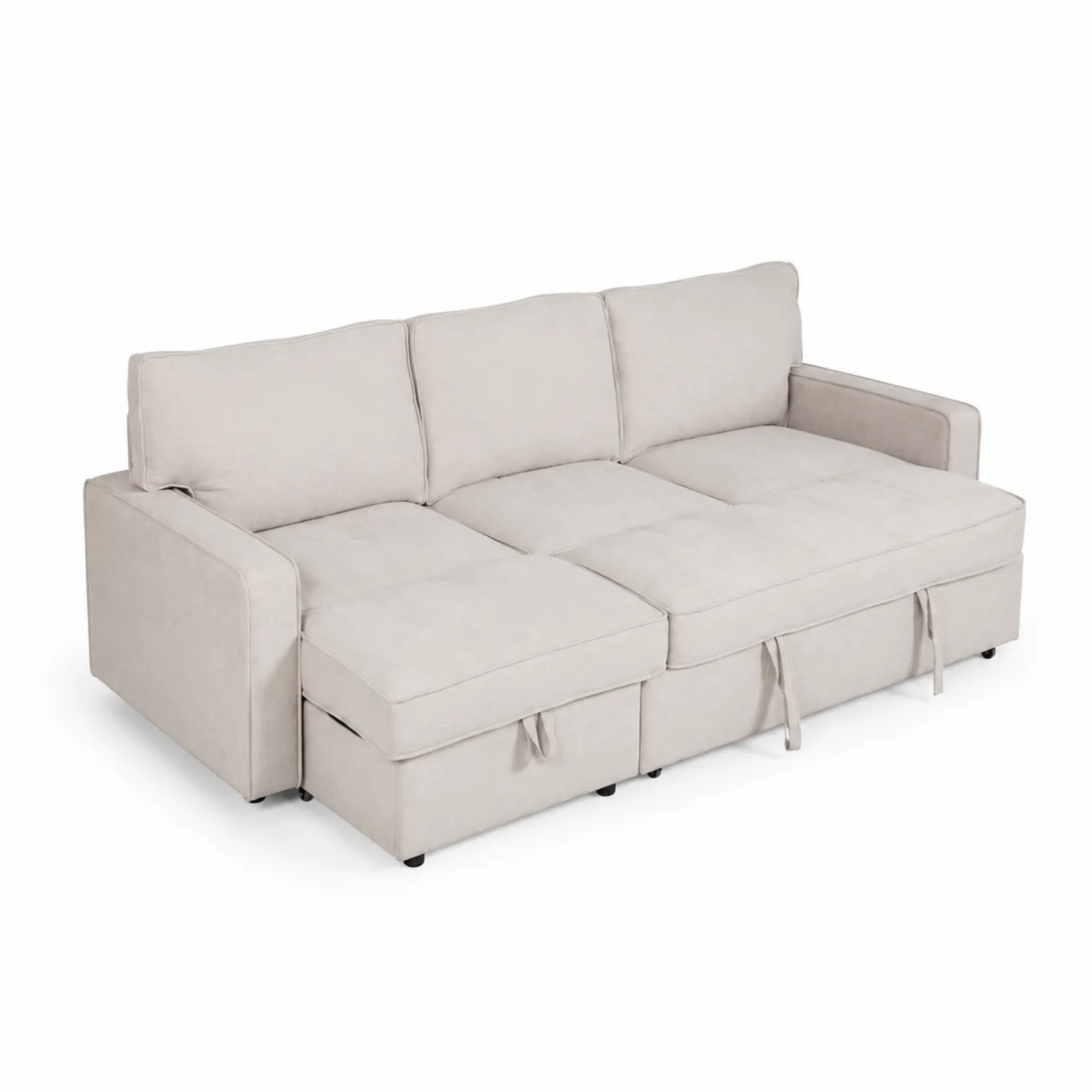 Sofa z tkaniny beżowa 200cm