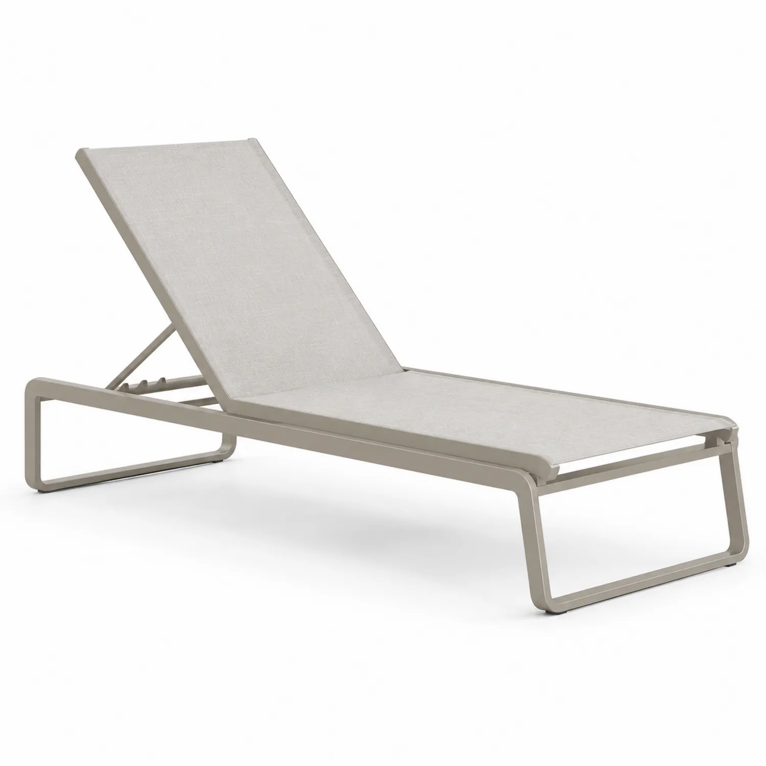 Leżak aluminiowy prostokątny 195x70x35 cm Beżowy