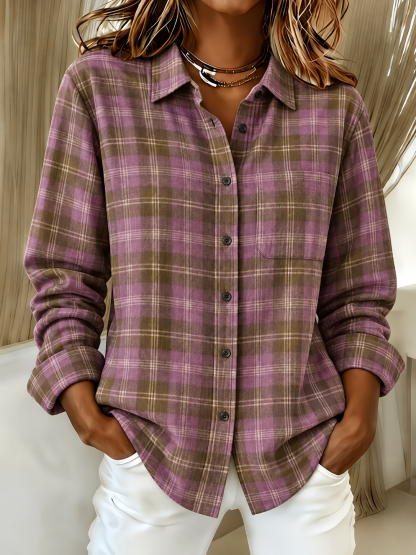 CHRISTMAS SALE🎄Women's Relaxed Fit Scotch Plaid Flannel Shirt