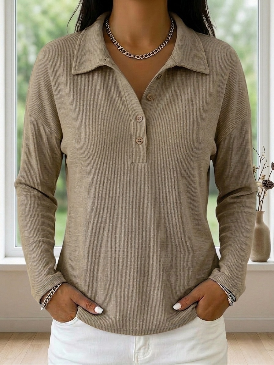 Women's Cotton V-Neck Comfortable Shirt