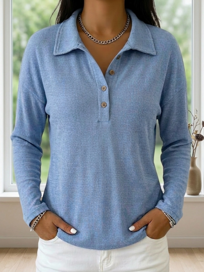 Women's Cotton V-Neck Comfortable Shirt
