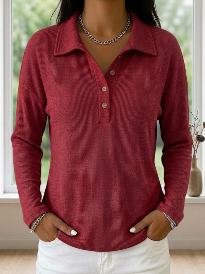 Women's Cotton V-Neck Comfortable Shirt