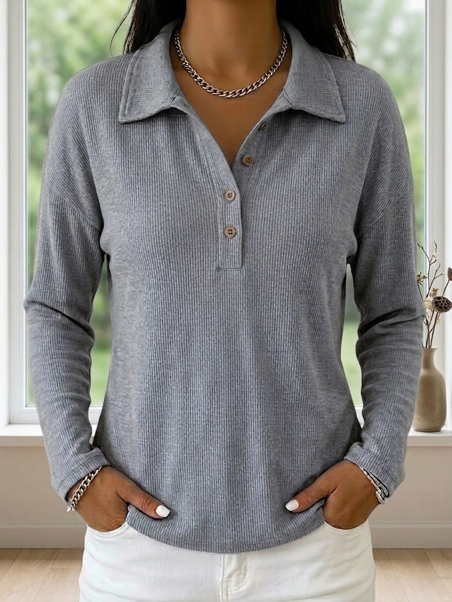 Women's Cotton V-Neck Comfortable Shirt