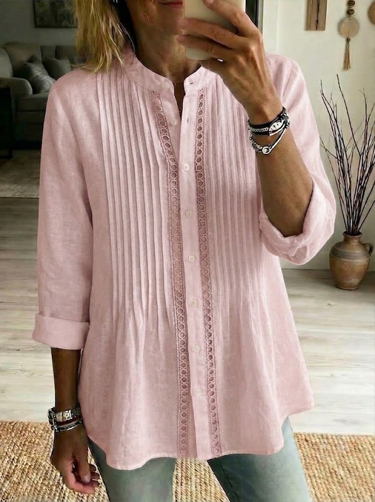 New Arrivals🔥 Women's Casual Pleated Linen And Cotton Shirt