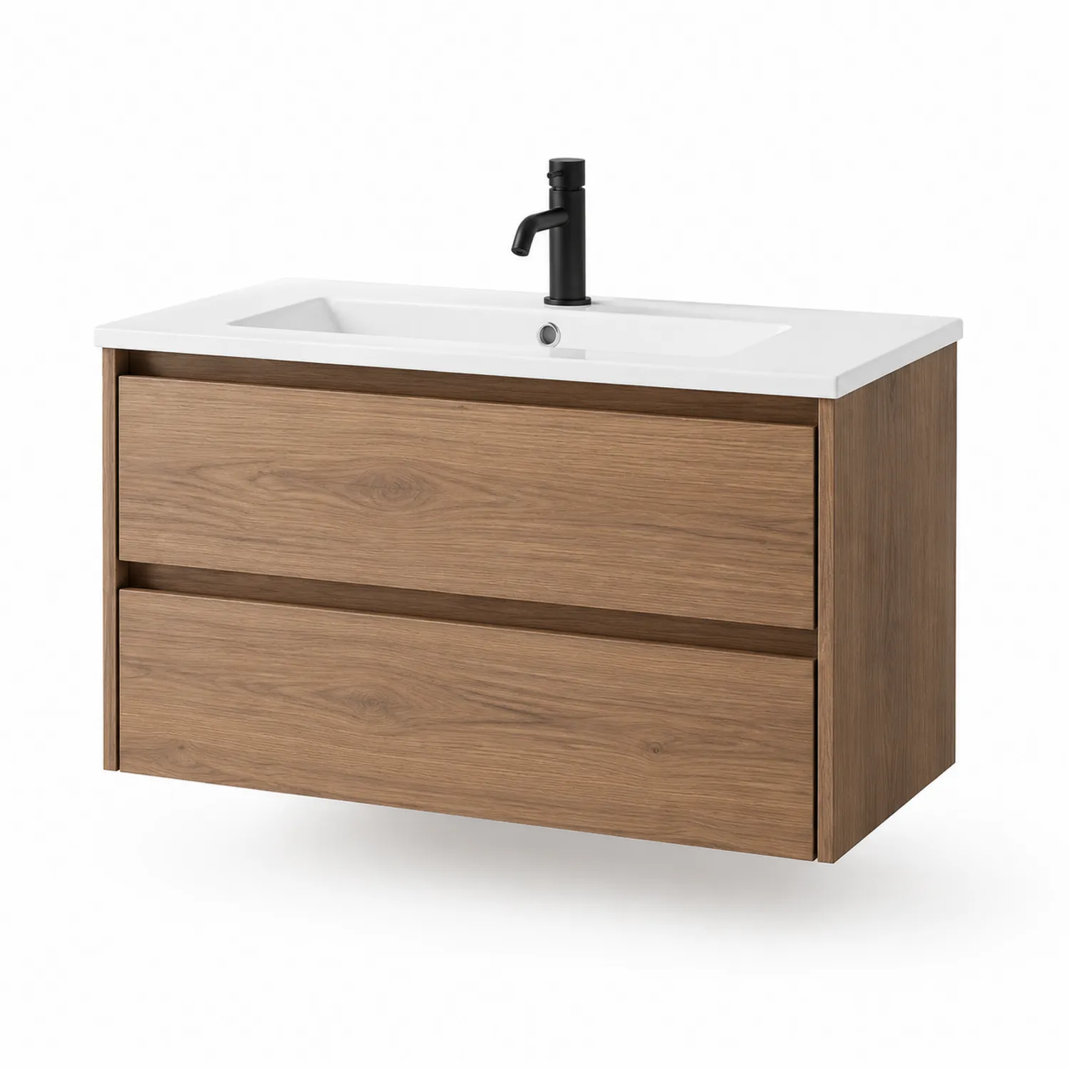 Szafka pod umywalkę pojedynczą 120 cm Dąb/Biały