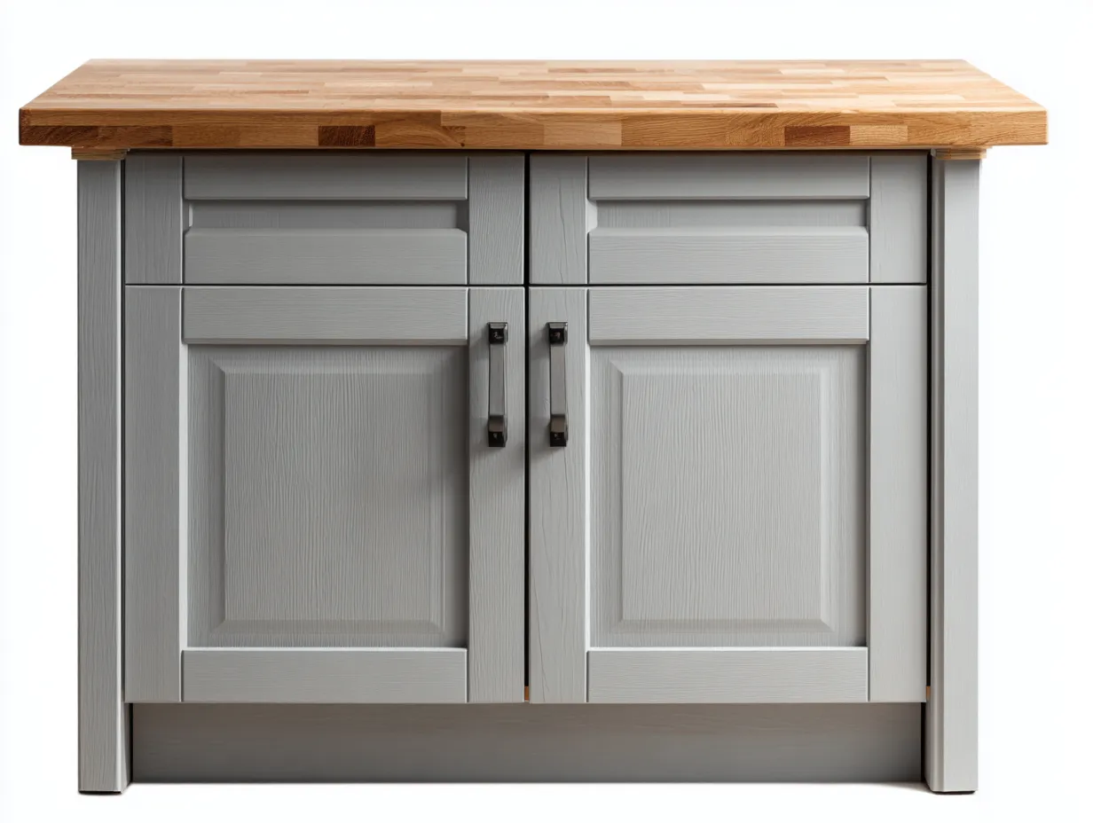 Aparadores madera con 2 puertas y almacenamiento 100x50x85 cm - gris-marrón - diseño moderno para cocina y comedor-Zitaostudio