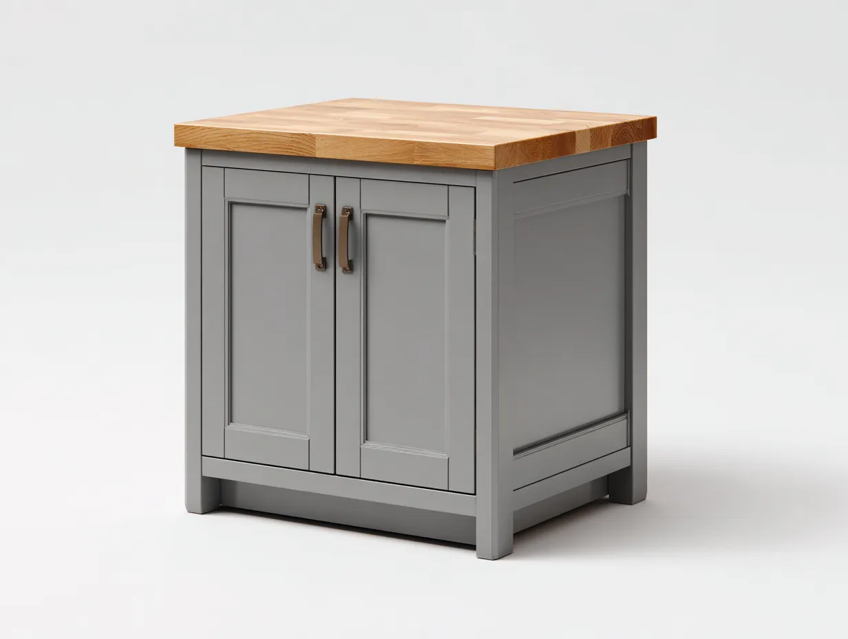 Aparadores madera 80x45x90 cm gris-natural almacenamiento cocina moderno-Zitaostudio