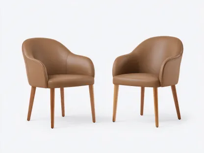Sillas de comedor cuero sintético 55x58x80 cm marrón diseño moderno-Zitaostudio