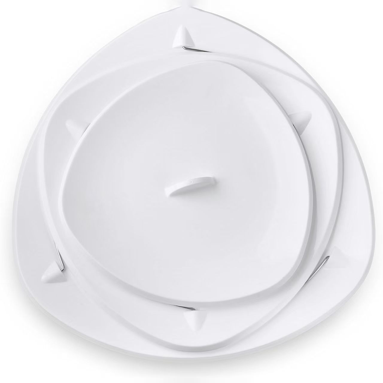 3-Tier Foldable Serving Bowl, Collapsible Snack and Fruit Tray, Space Saving Party Food Organizer for Salad, Chips, Nuts