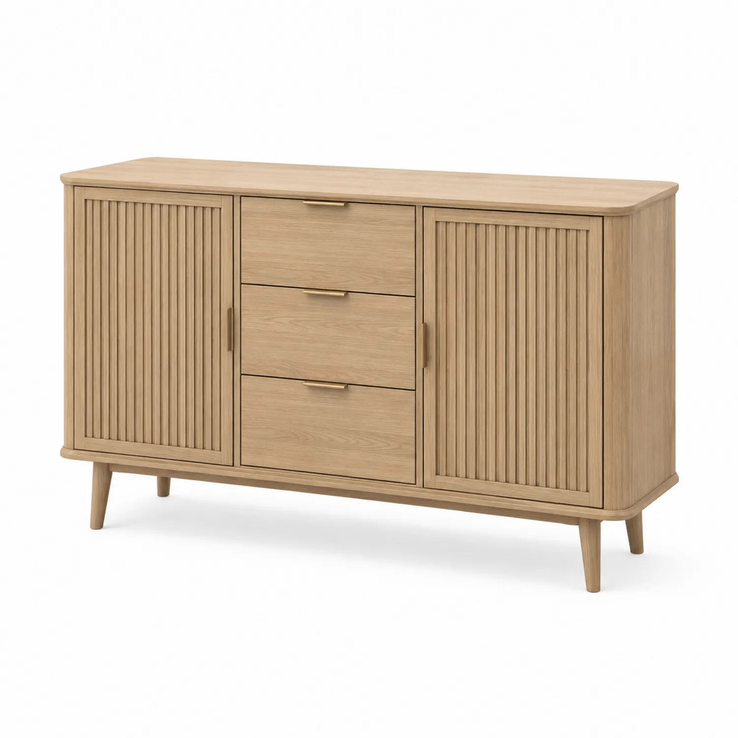 Credenza in Legno di Rovere con Cassetti e Ante