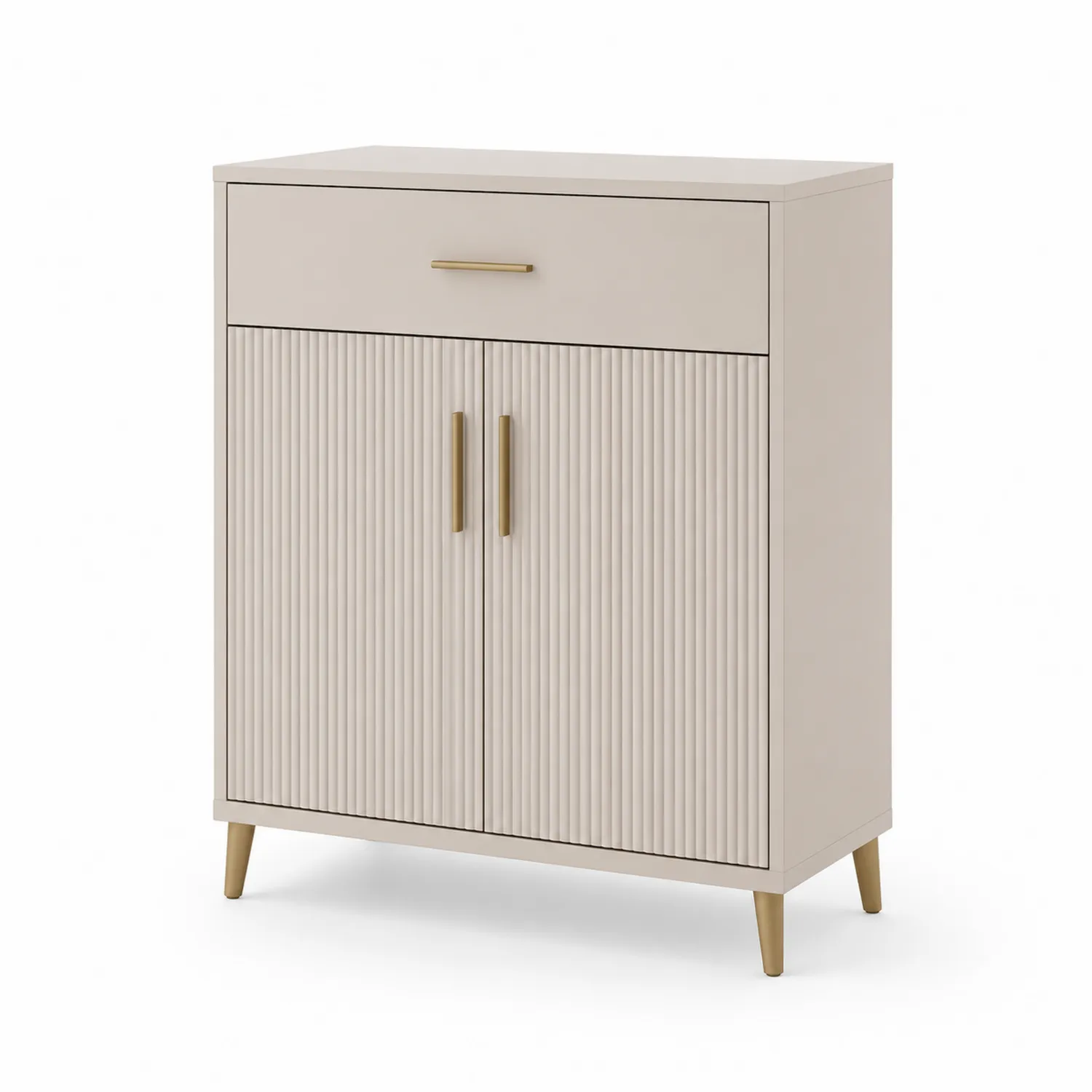 Credenza in Legno MDF con Ante e Cassetto 80x35x100 cm
