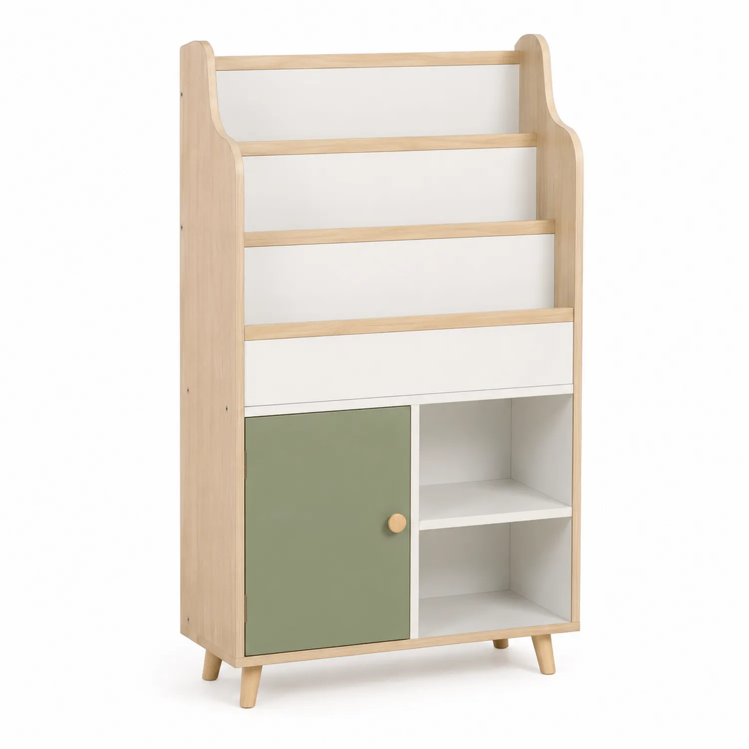 Libreria in Legno MDF con Anta Verde
