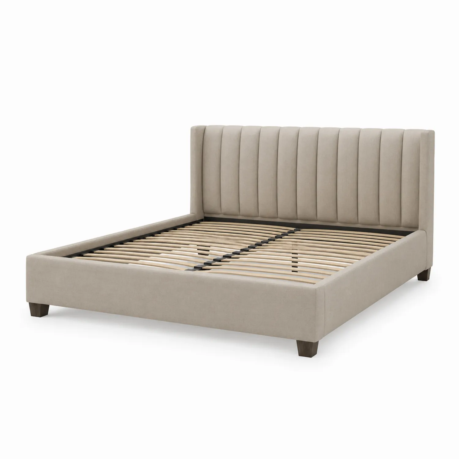 Letto matrimoniale in legno e microfibra 200x160 cm
