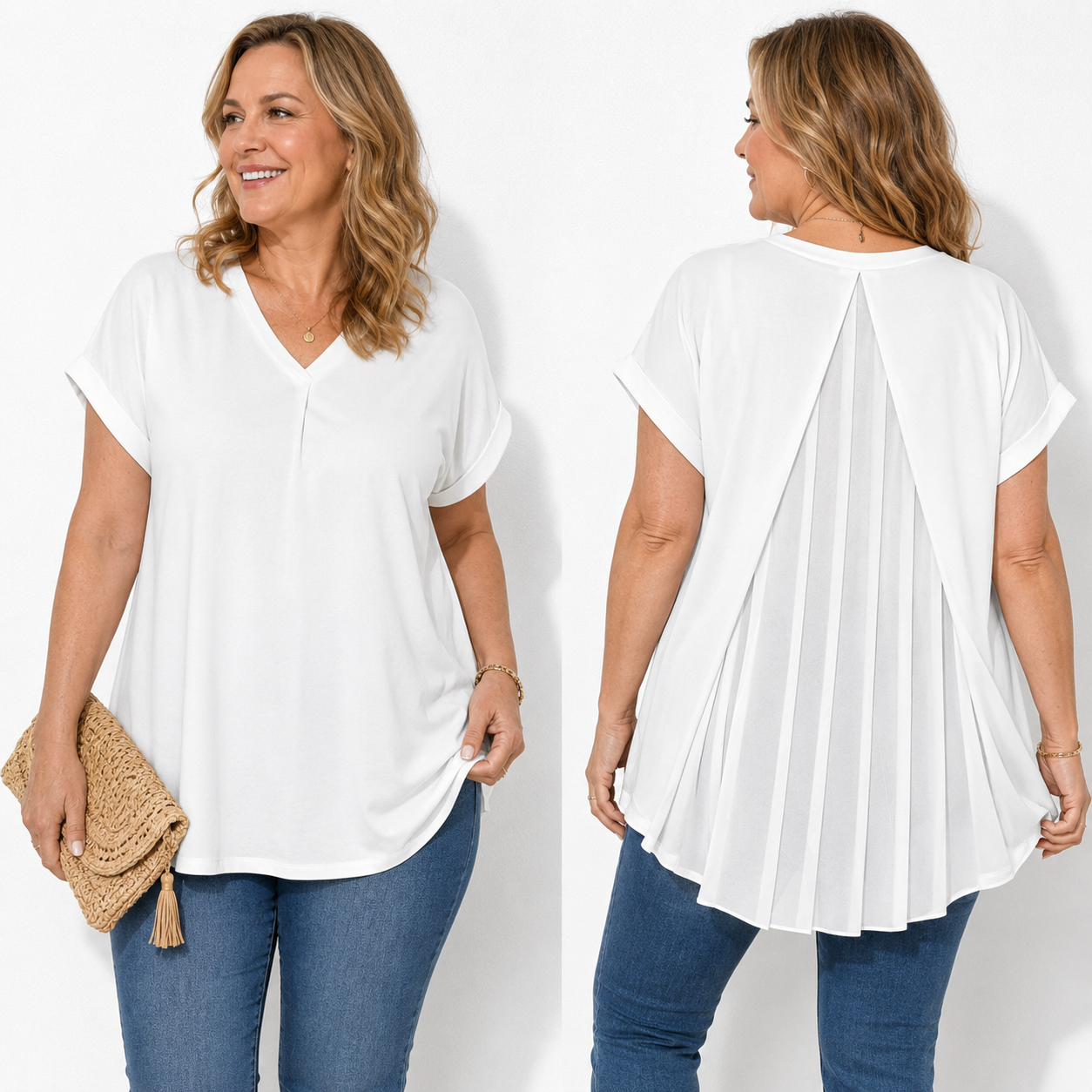 Relaxed fit without looking bulky Casual T-shirts for women that flatter the figure