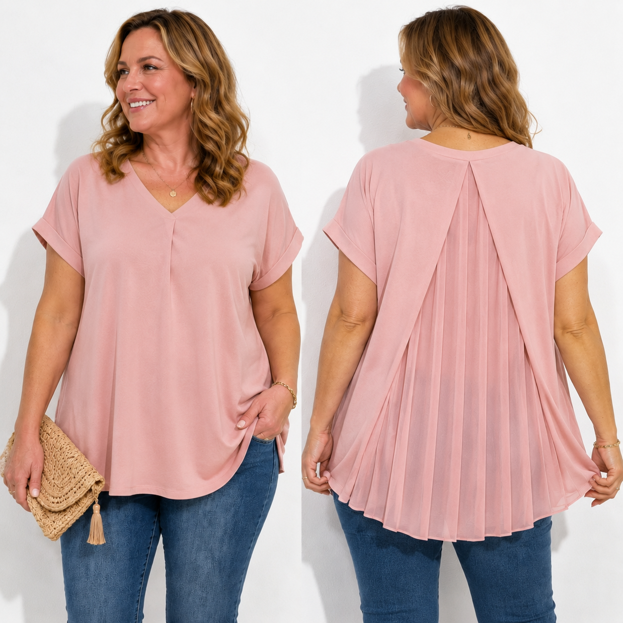Relaxed fit without looking bulky Casual T-shirts for women that flatter the figure