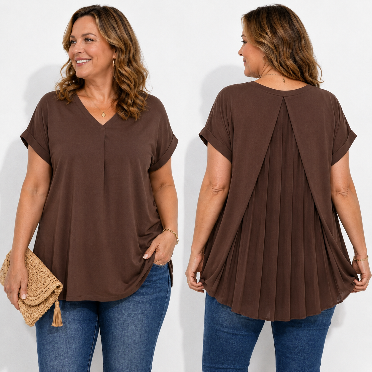 Relaxed fit without looking bulky Casual T-shirts for women that flatter the figure