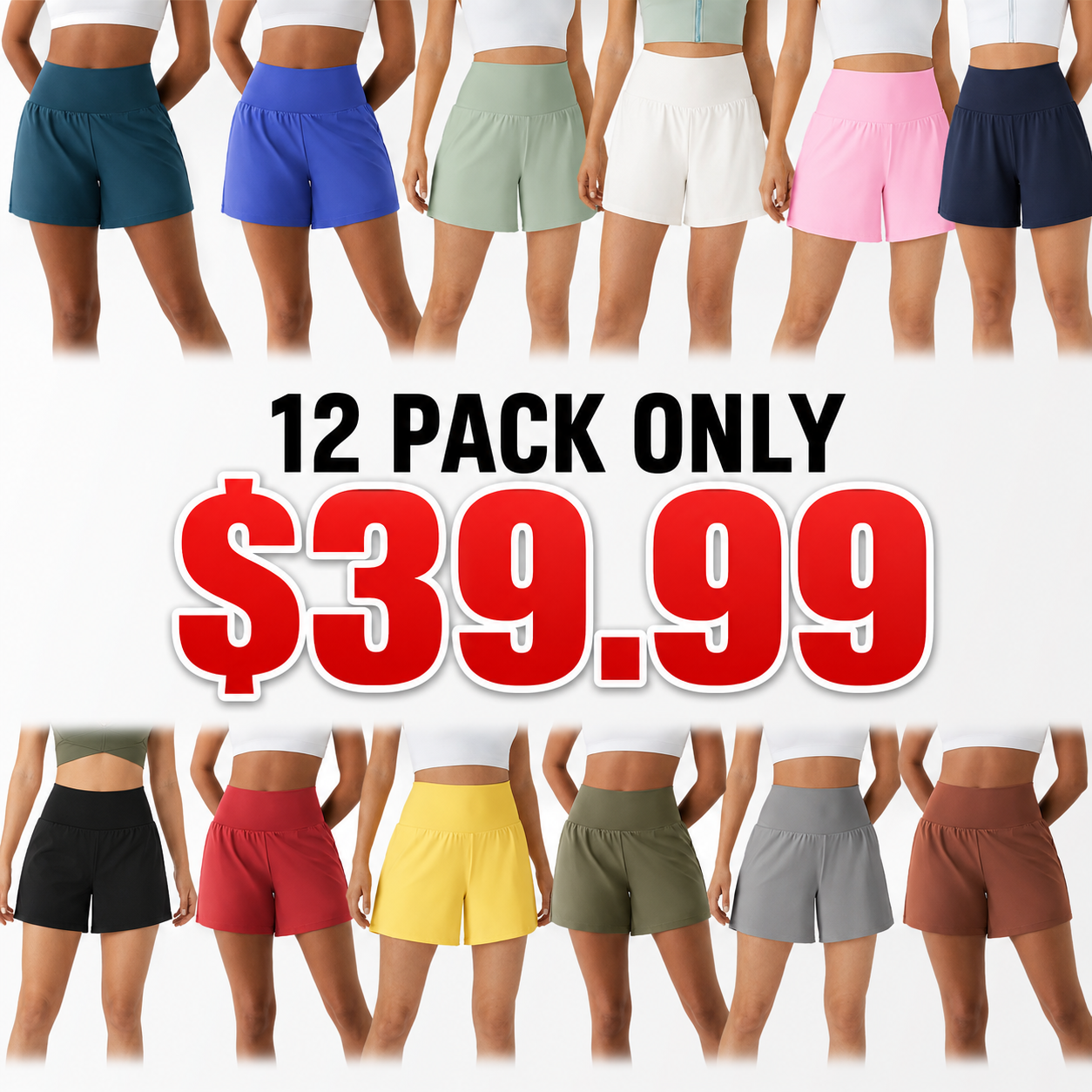 Airy Super High Waisted 2-in-1 Cool Touch Yoga Shorts 5'' with Pockets-Longer Length