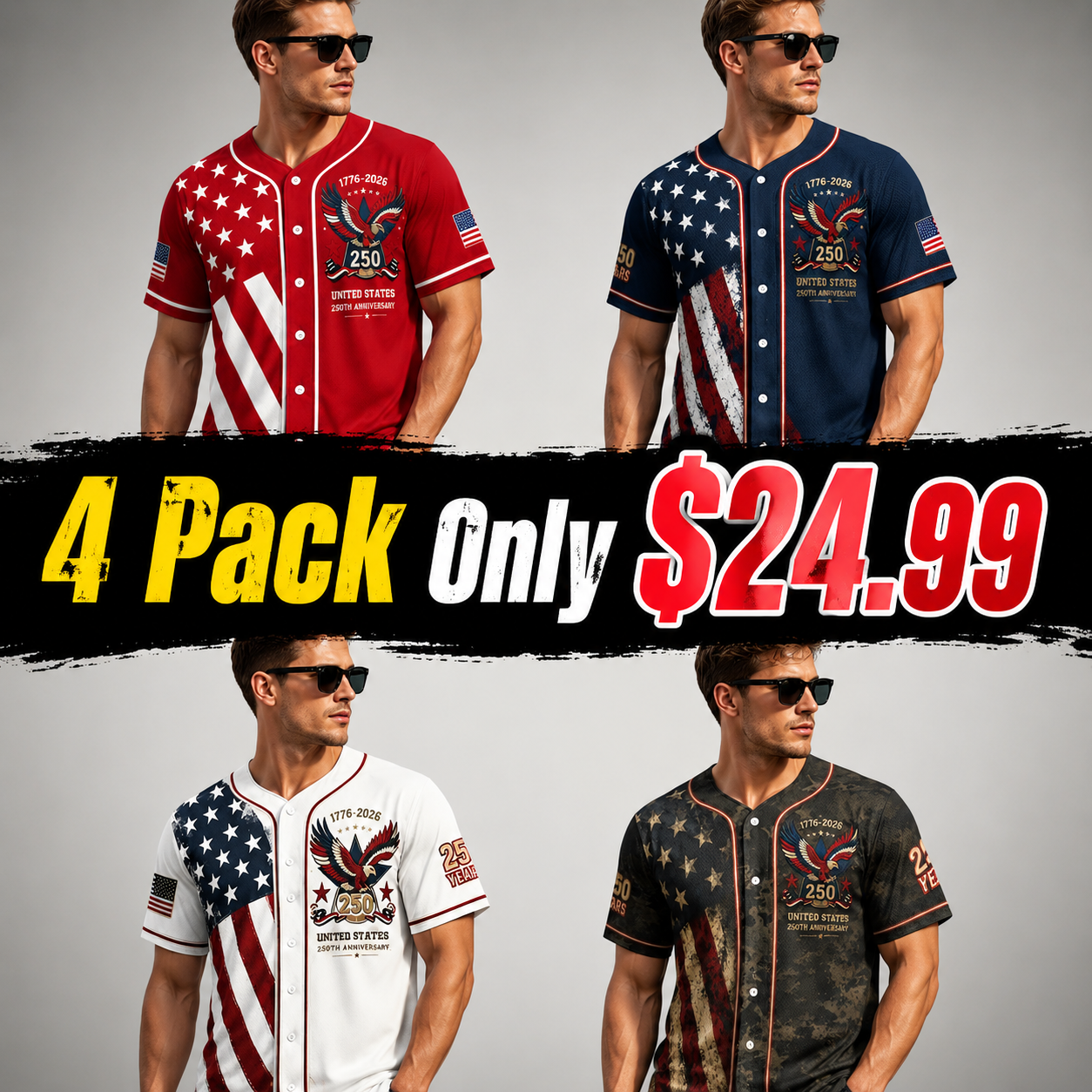 USA 250th Anniversary Baseball Jersey-women's