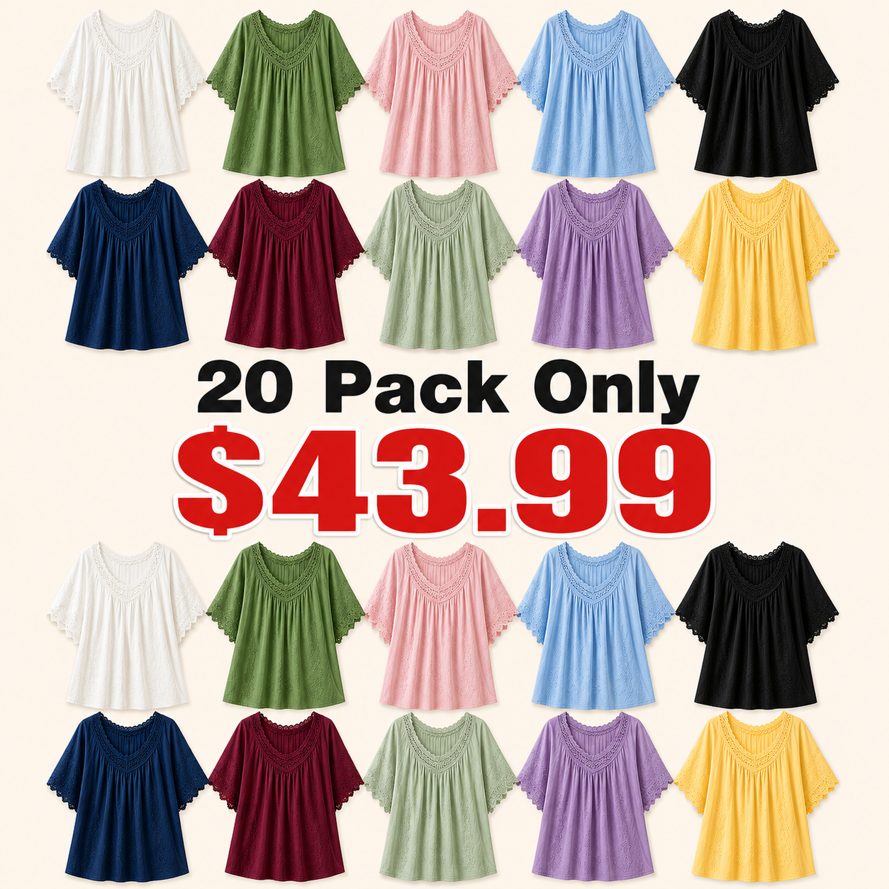 🔥CLEARANCE SALE🔥 Vintage Lace Summer Blouse