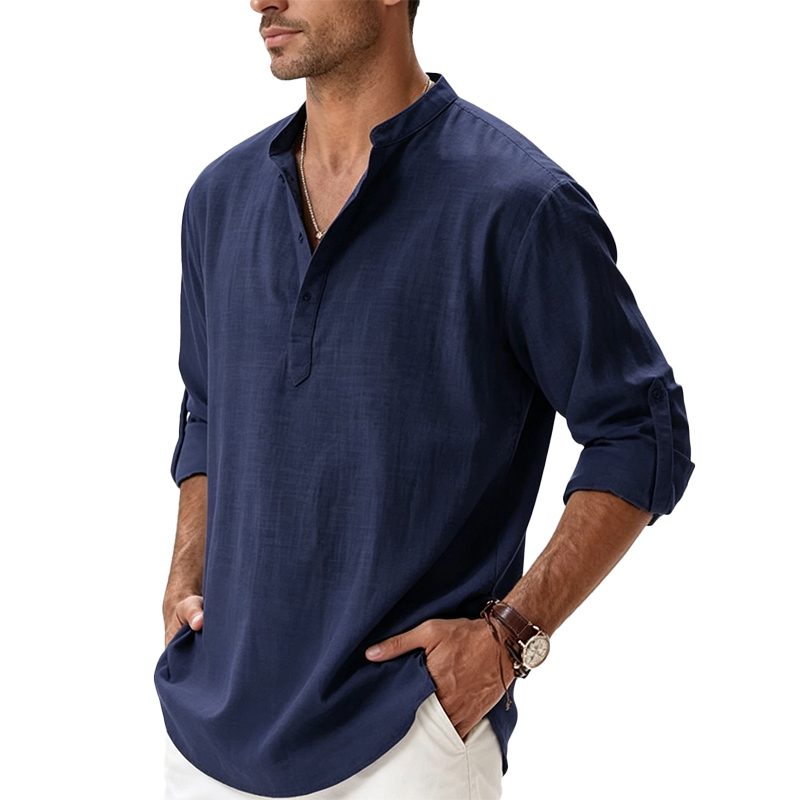50% Off Today! – Men's Breathable Linen Polo – Lightweight & Shape-Retaining