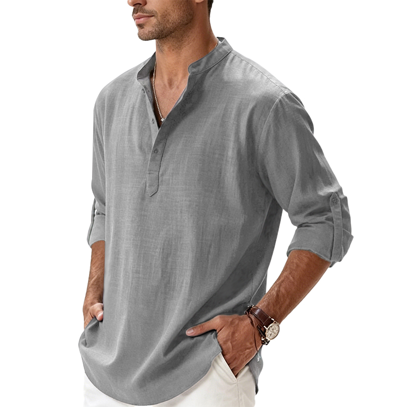 50% Off Today! – Men's Breathable Linen Polo – Lightweight & Shape-Retaining