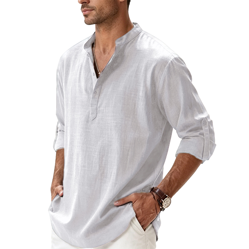 50% Off Today! – Men's Breathable Linen Polo – Lightweight & Shape-Retaining
