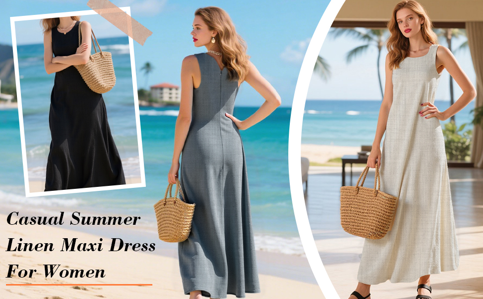 linen maxi dress