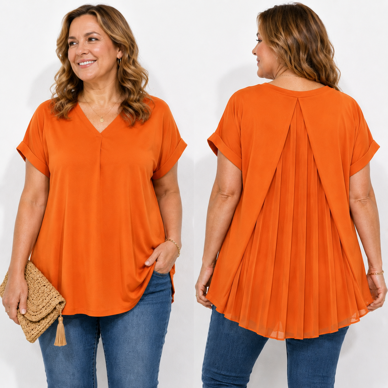 Relaxed fit without looking bulky Casual T-shirts for women that flatter the figure