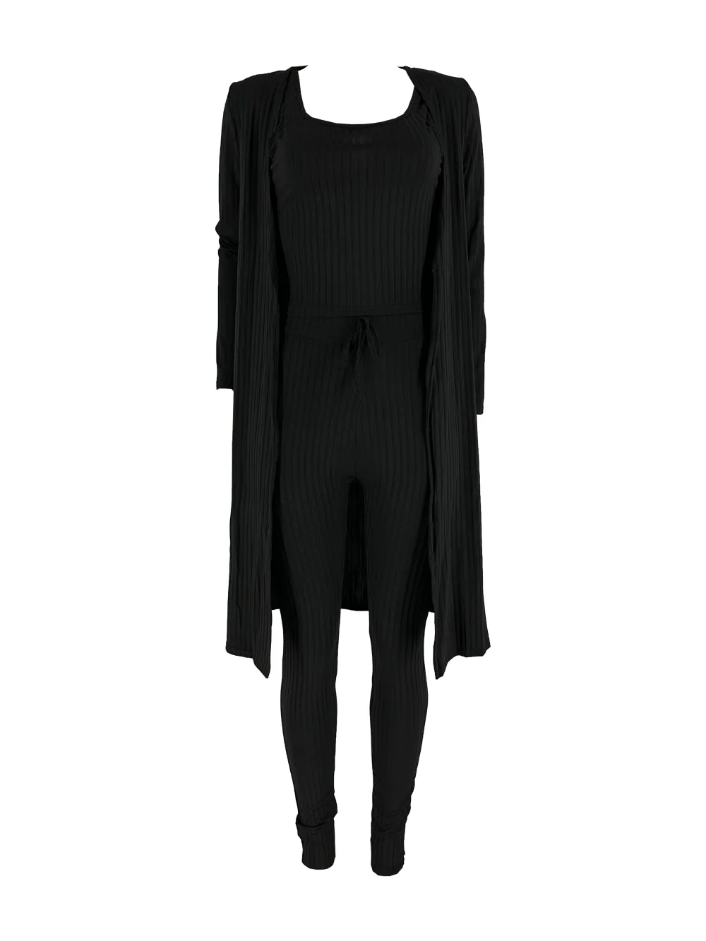Women 3 Piece Wide Leg Pants Set Casual Long Sleeve Jacket Cardigan With Solid Tank Pants Set Dinner Suit Women