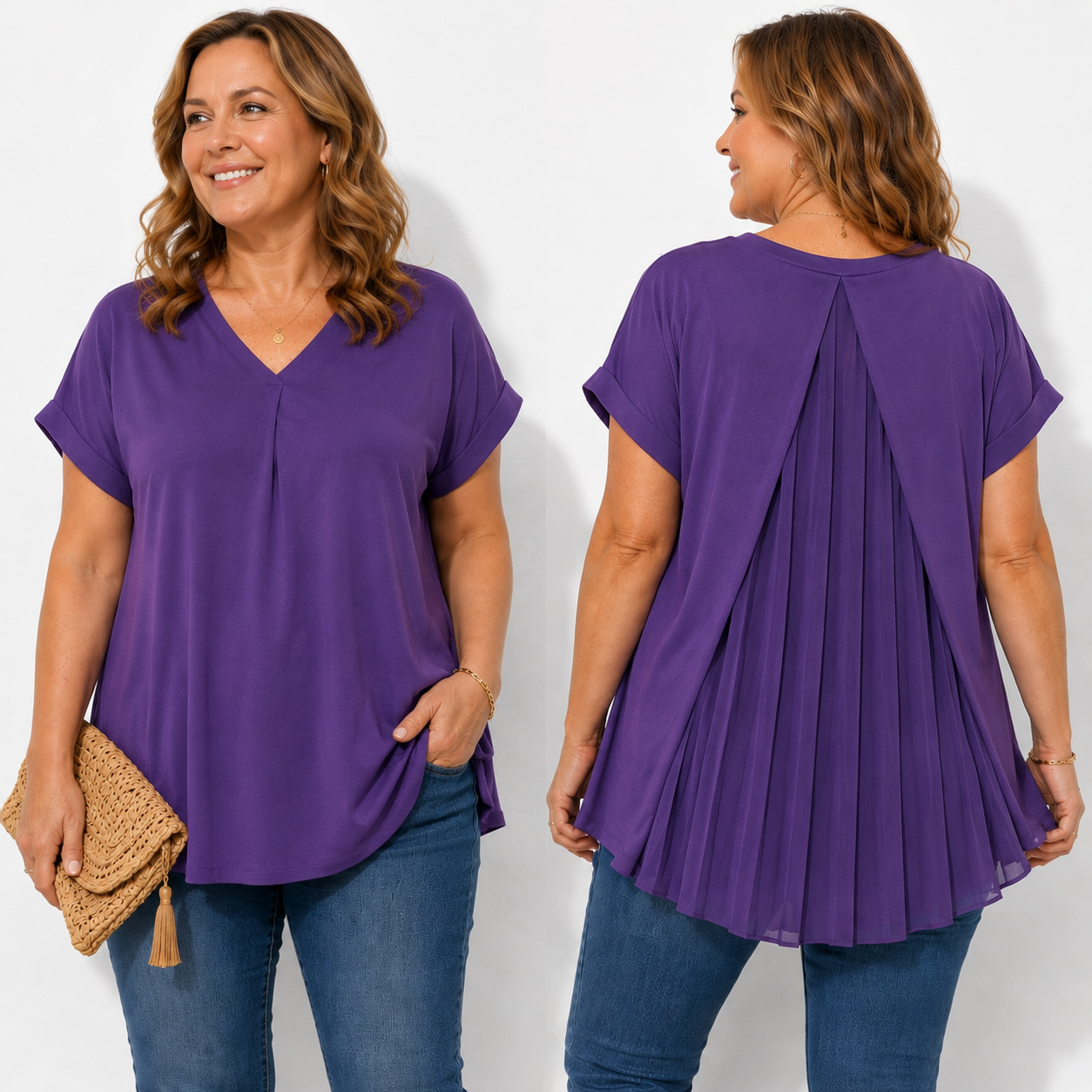 Relaxed fit without looking bulky Casual T-shirts for women that flatter the figure