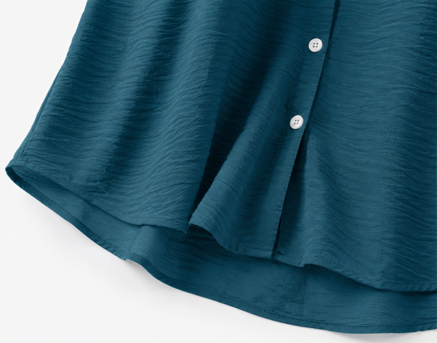 Hem and drape detail