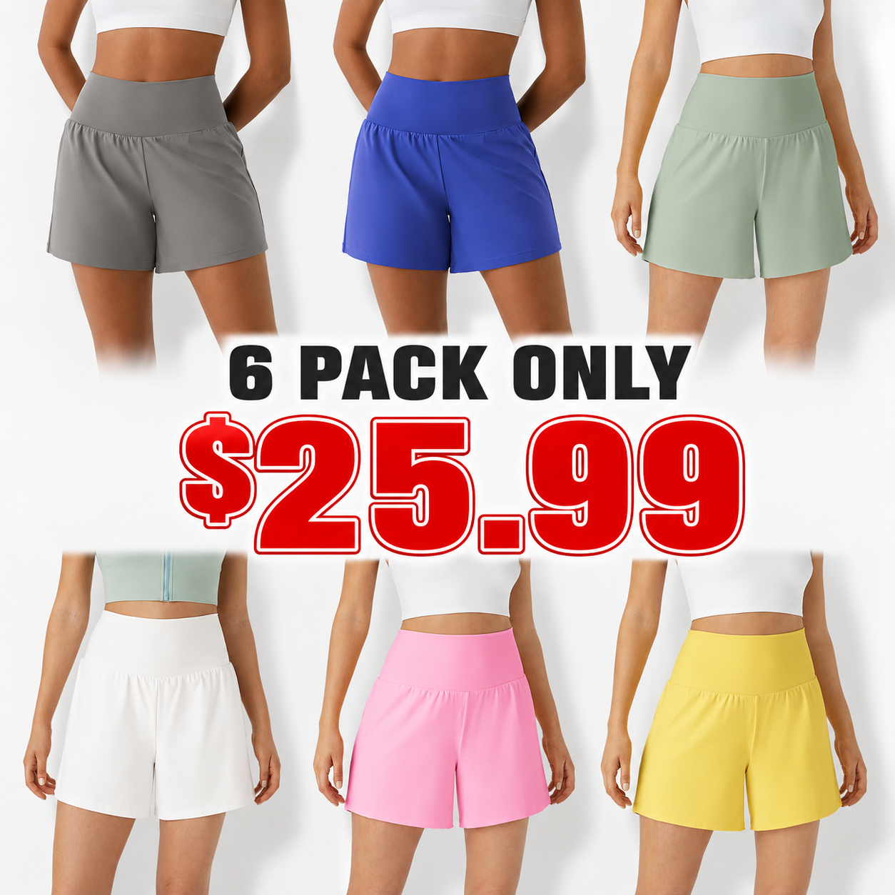 Airy Super High Waisted 2-in-1 Cool Touch Yoga Shorts 5'' with Pockets-Longer Length