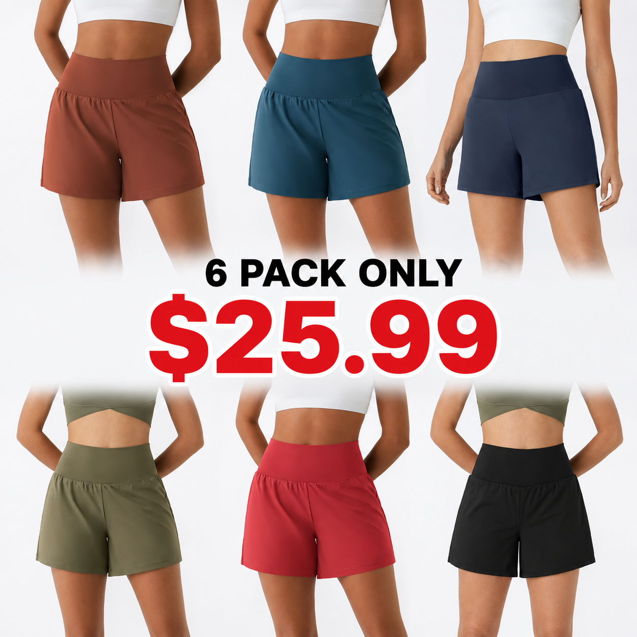 Airy Super High Waisted 2-in-1 Cool Touch Yoga Shorts 5'' with Pockets-Longer Length