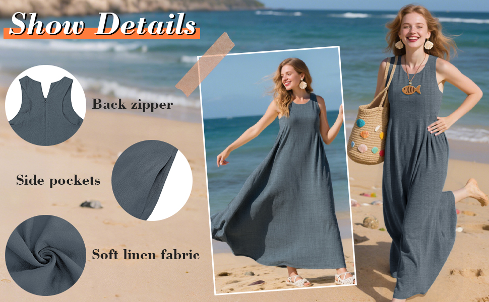 long linen dress