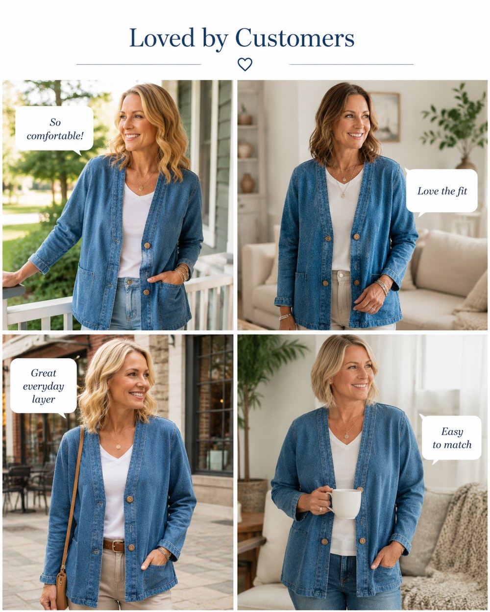 Customer review try-on collage