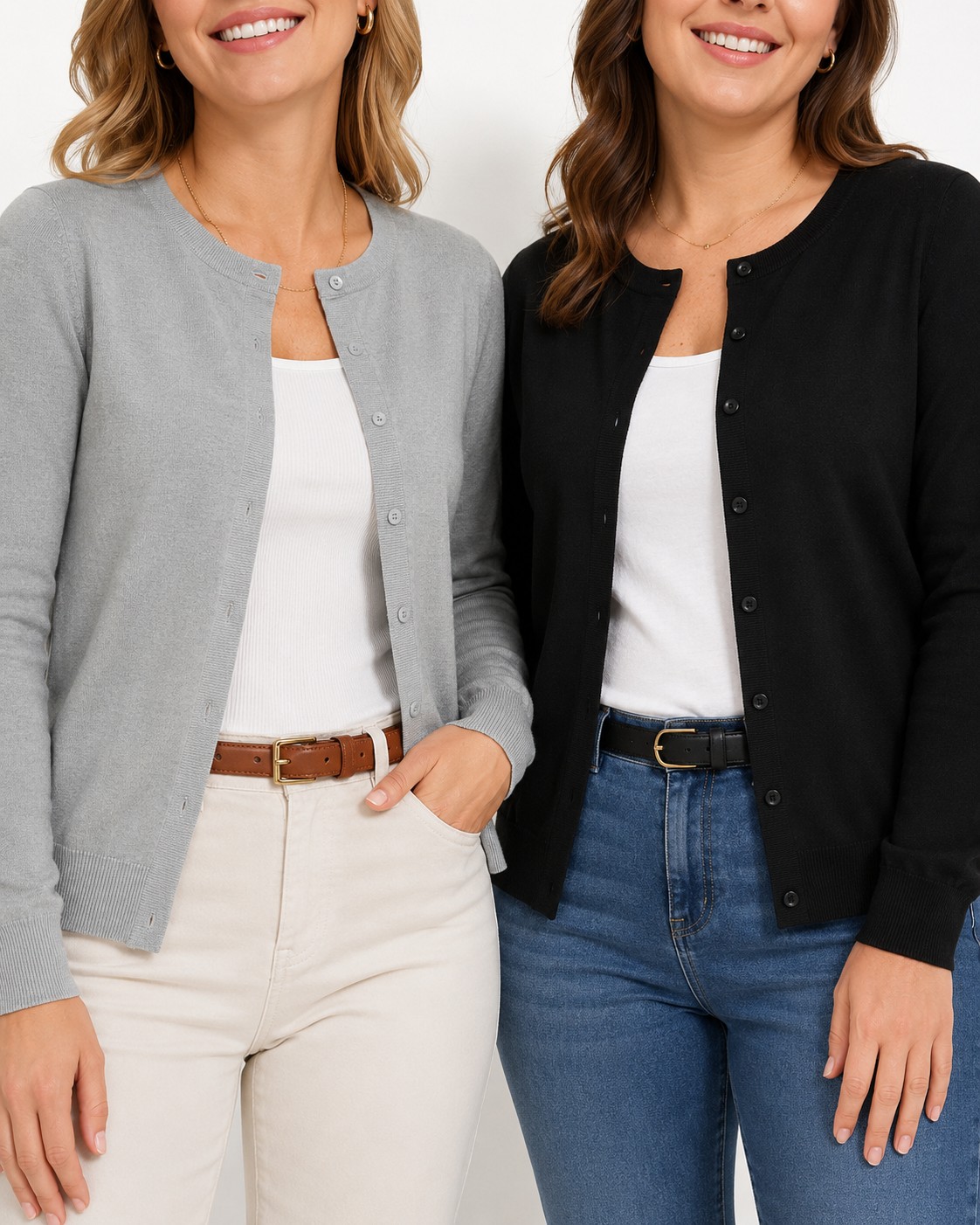 Women&rsquo;s Soft Knit Button-Front Cardigan