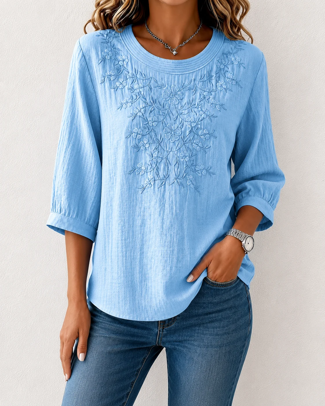 Front Model Upper-Body Image